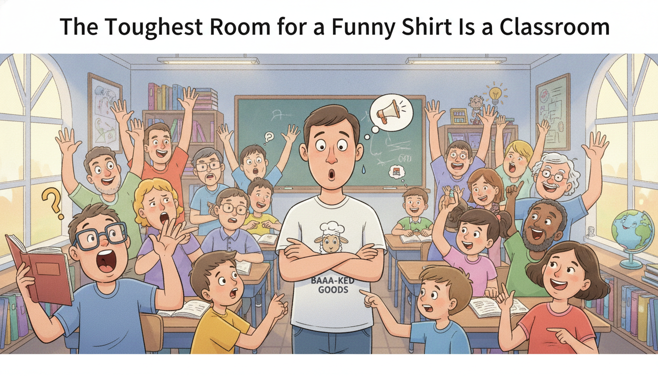 The Toughest Room for a Funny Shirt Is a Classroom