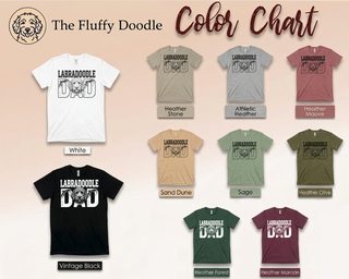 Labradoodle Dad doodle dog shirt - colour options