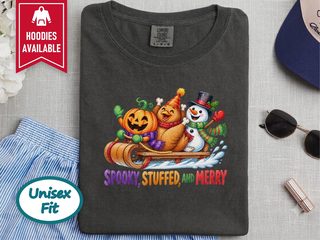 Spooky Stuffed And Merry Watercolor Sleigh Ride funny shirt - photo 4