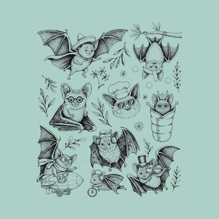 Comfort Colors Bat Cartoon Adventures Tee: Cute Whimsical Halloween Shirt