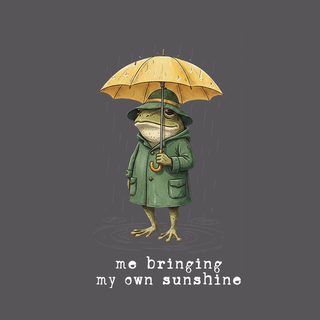 Me Bringing My Own Sunshine Frog Tee - Positive Vibes Mental Health