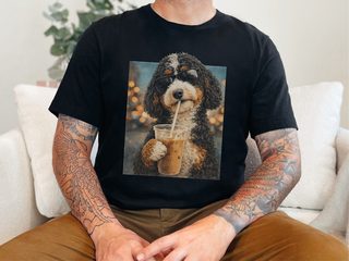 Bernedoodle Iced Coffee Cool Dog doodle dog shirt - photo 2
