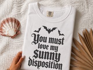 Sunny Disposition Gothic Bats funny shirt - photo 2