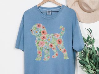 Comfort Colors Golden Doodle Floral Silhouette doodle dog shirt - photo 6
