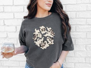 Cute Ghost Playing Baby Goat funny shirt - photo 6