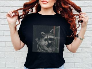 Raccoon Hitting A Bong funny shirt - photo 1