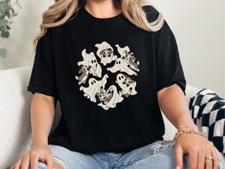 Cute Ghost Playing Baby Goat funny shirt - photo 2