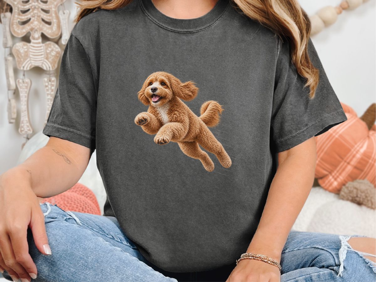 Flying Cavapoo Speed Lines Cavapoo Shirt