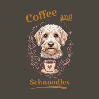Coffee And Schnoodles Shirt - Vintage Wash Schnoodle Dog Mom Tee