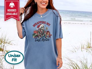 Skeleton Wrapping Last Nerve funny shirt - photo 5