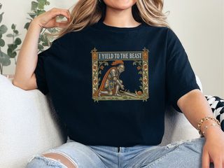 Medieval Knight Kneeling Before Snail funny shirt - photo 2