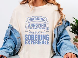Warning Annoying The Bartender funny shirt - photo 7