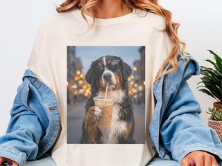 Comfort Colors Bernese Mountain Dog Iced Coffee Cool Dog doodle dog shirt - photo 8
