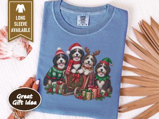 Bernedoodles Christmas Sleigh Group doodle dog shirt - photo 7