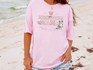 Comfort Colors Aussiedoodle Mama Paw Print Heart Bone Crest - photo 4