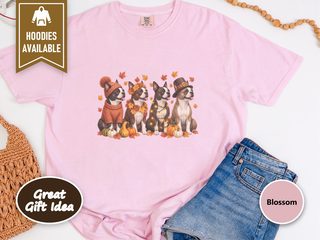 Boston Terrier Autumn Harvest doodle dog shirt - photo 6