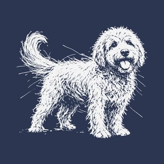 Comfort Colors Golden Doodle Sketch Tee - Cute Doodle Dog Lover Gift