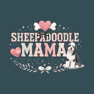 Comfort Colors Sheepadoodle Mama Dog Mom T-Shirt Gift for Pet Lovers