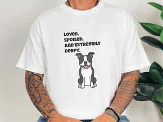 Derpy Boston Terrier doodle dog shirt - photo 1