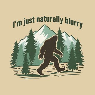 Bigfoot Forest Blur Mountain T-Shirt - Comfort Colors Vintage Wash