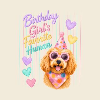 Birthday Girl's Favorite Human Goldendoodle Comfort Colors Shirt