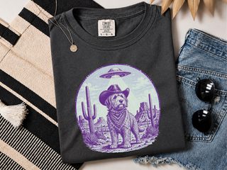 Vintage Goldendoodle Ufo doodle dog shirt - photo 3