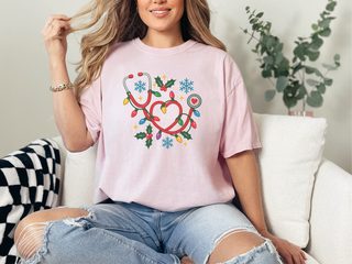 Christmas Stethoscope Heart Lights funny shirt - photo 5