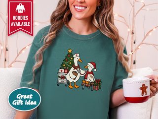 Christmas Nurse Goose Checkup funny shirt - photo 8