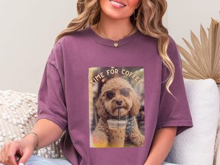 Time For Coffee doodle dog shirt - photo 4
