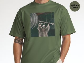 Raccoon Bodybuilding funny shirt - photo 8
