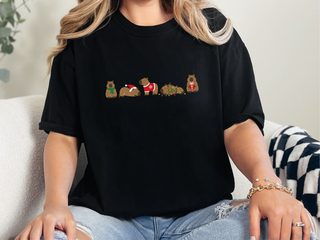 Festive Christmas Capybara Lineup funny shirt - photo 4
