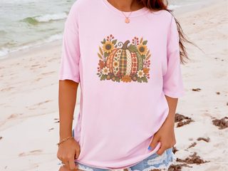 Patchwork Quilted Floral Pumpkin funny shirt - photo 4