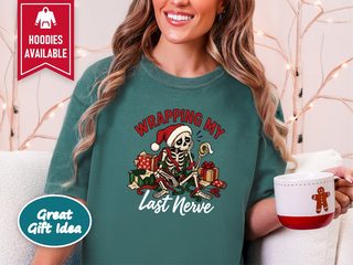 Skeleton Wrapping Last Nerve funny shirt - photo 6