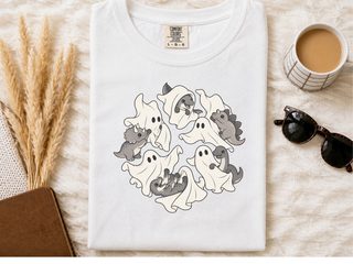 Ghost Playing With Dinosaurs funny shirt - photo 1