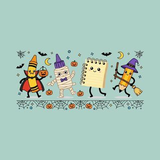 Cute Halloween School Supplies Parade Teacher Halloween T-Shirt