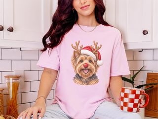 Yorkie Reindeer Santa Hat - photo 6