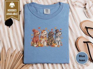 Colorful Watercolor Fall Goldendoodles doodle dog shirt - photo 7
