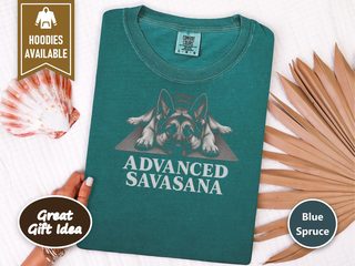 Advanced Savasana German Shepherd doodle dog shirt - photo 7