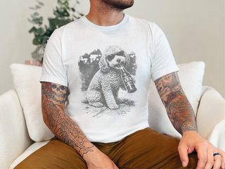 Cavapoo Drinking Beer doodle dog shirt - photo 1