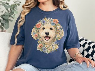 Comfort Colors Labradoodle Floral Face doodle dog shirt - photo 8