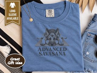 Advanced Savasana German Shepherd doodle dog shirt - photo 5