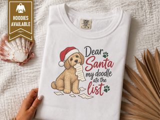 Goldendoodle Ate The List Christmas doodle dog shirt - photo 3
