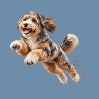 Flying Aussiedoodle Speed Lines Shirt - Vintage Aussiedoodle Dog Gift