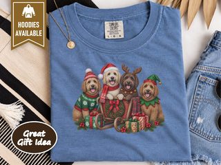 Christmas Labradoodles Sleigh Group doodle dog shirt - photo 7