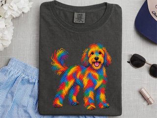 Colorful Rainbow Labradoodle Dog doodle dog shirt - photo 4