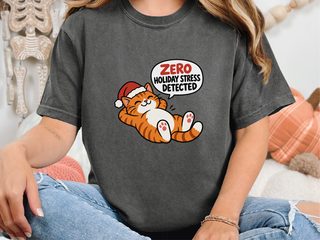 Zero Holiday Stress Cat funny shirt - photo 6