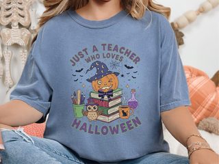 Just A Teacher Who Loves Halloween funny shirt - photo 4