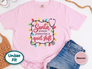 Santa Prescribe Quiet Shift Stethoscope funny shirt - photo 7
