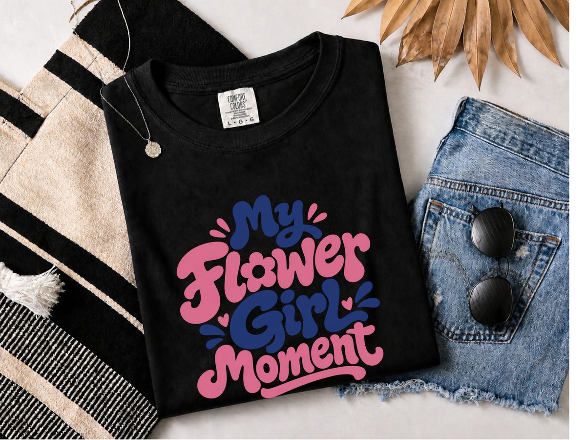 My Flower Girl Moment Comfort Colors Flower Girl Tshirt Wedding Tee