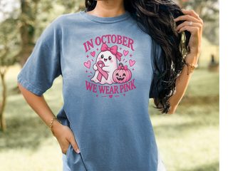 Cute Ghost Breast Cancer Awareness funny shirt - photo 6